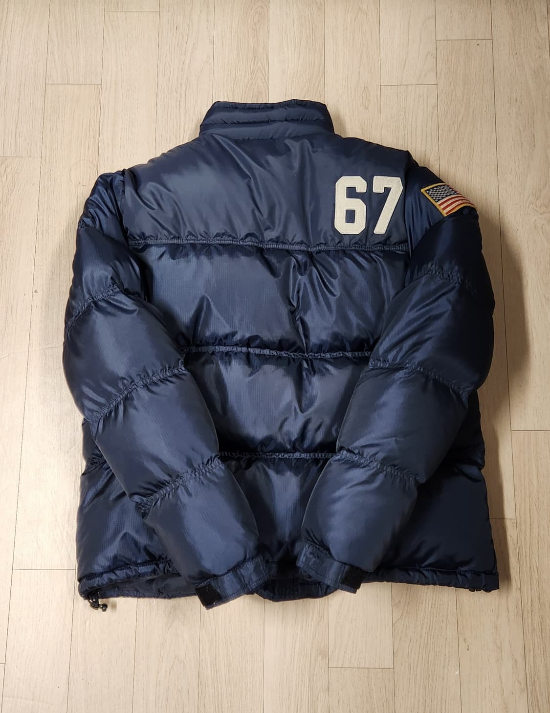 폴로 랄프로렌 성조기 와펜 네이비 다운 패딩 자켓 XL 상품이미지2