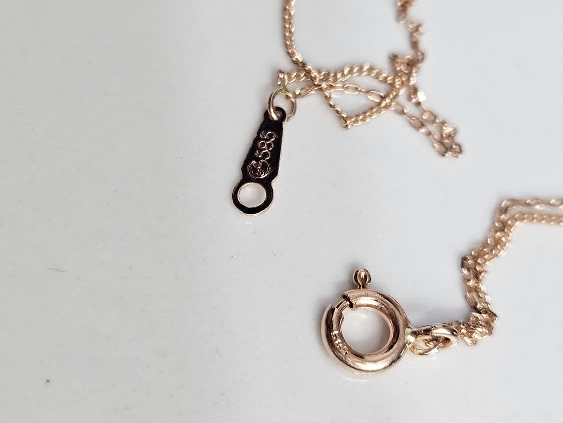 14k2줄 블랙다이아 목걸이 상품이미지4