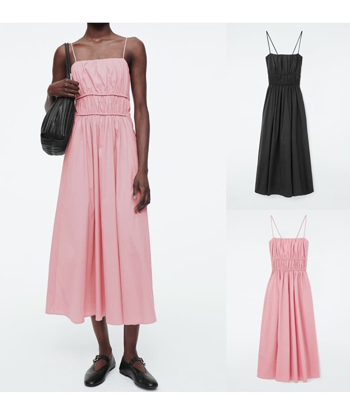 cos 핑크 셔링 롱 원피스 36 상품이미지2