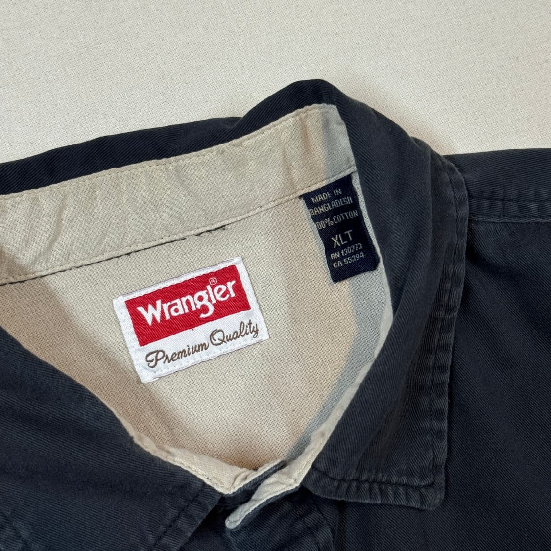 XL) Wrangler 랭글러 투포켓 워크웨어 코튼 셔츠 블랙 W4 상품이미지5