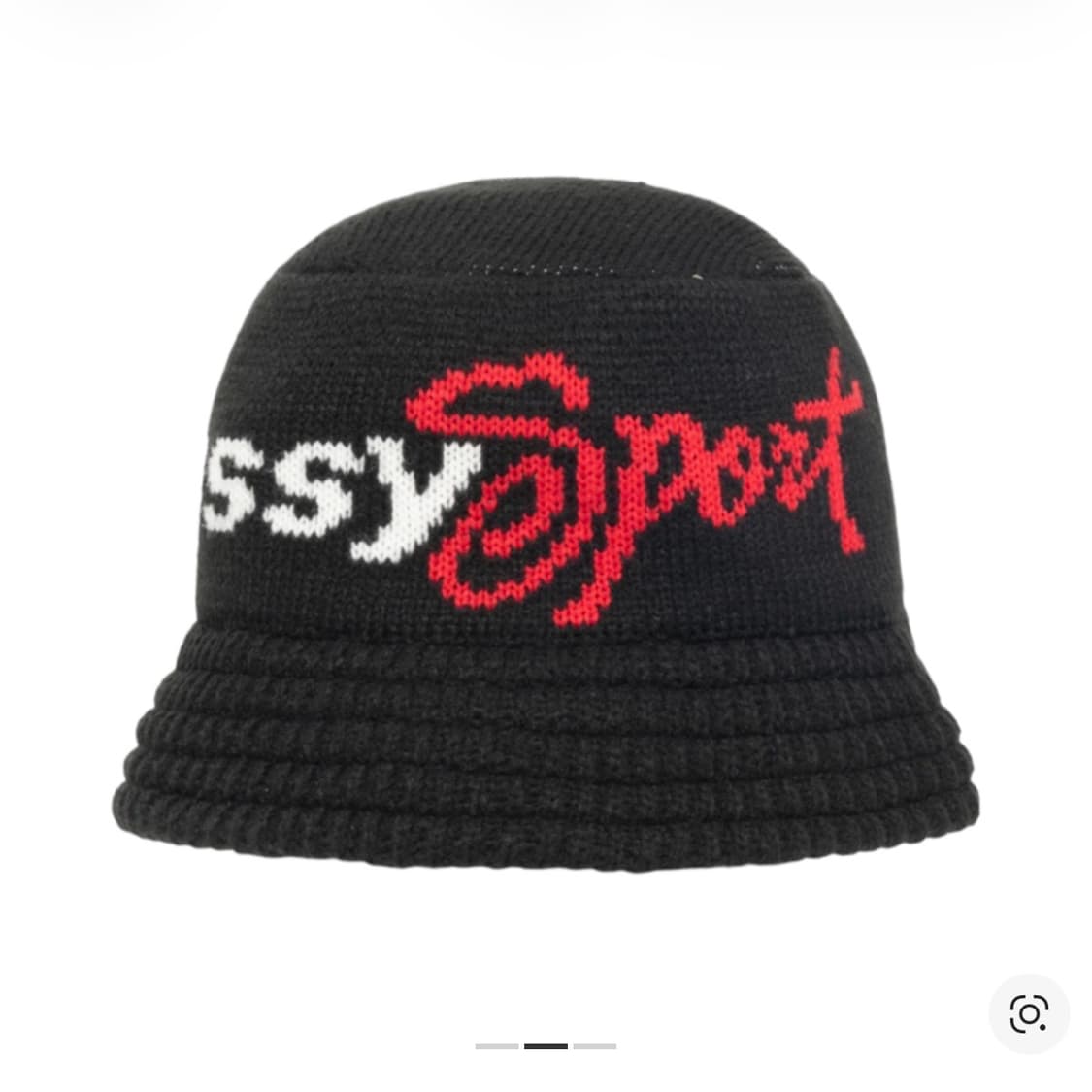 스투시 스포츠 니트 버킷햇 블랙 S/M 상품이미지2