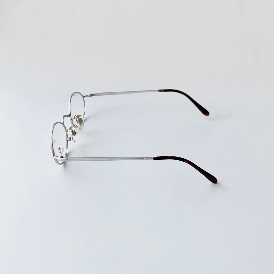 741 데드스탁 라운드 실버 오벌 호피 미니멀 빈티지안경 상품이미지4