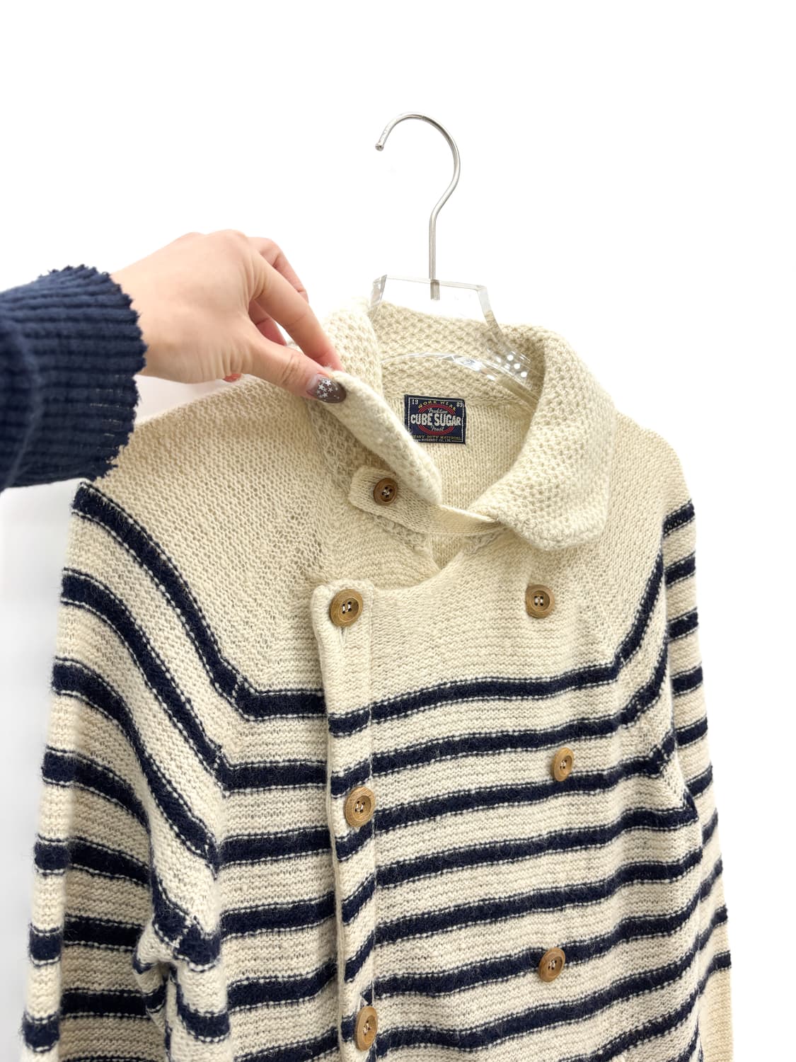 빈티지 스트라이프 울 가디건 상품이미지4