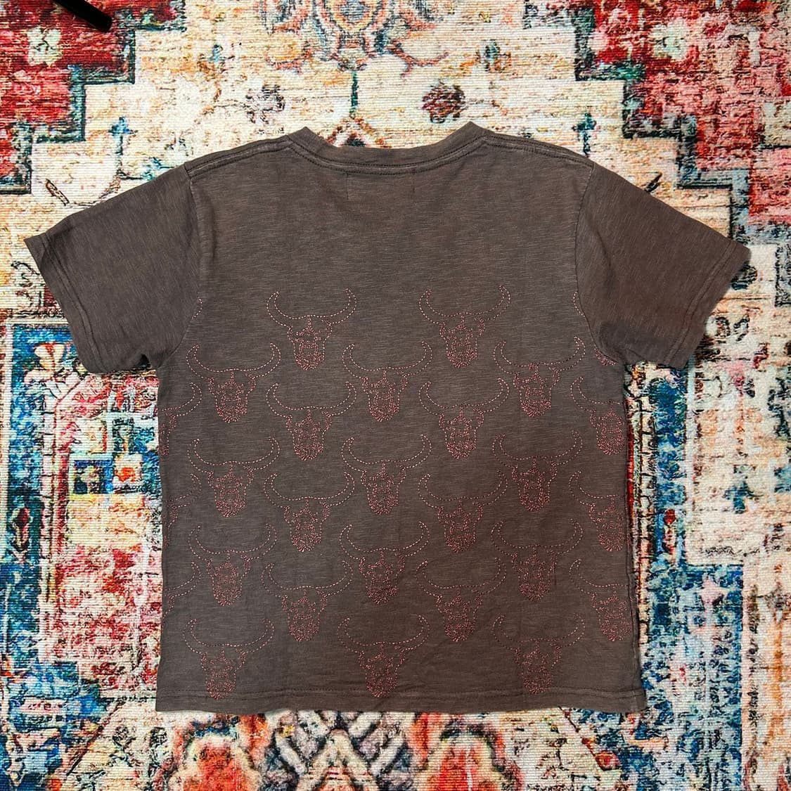 [S] 인디언 모터사이클 자수 패턴 반팔 상품이미지2