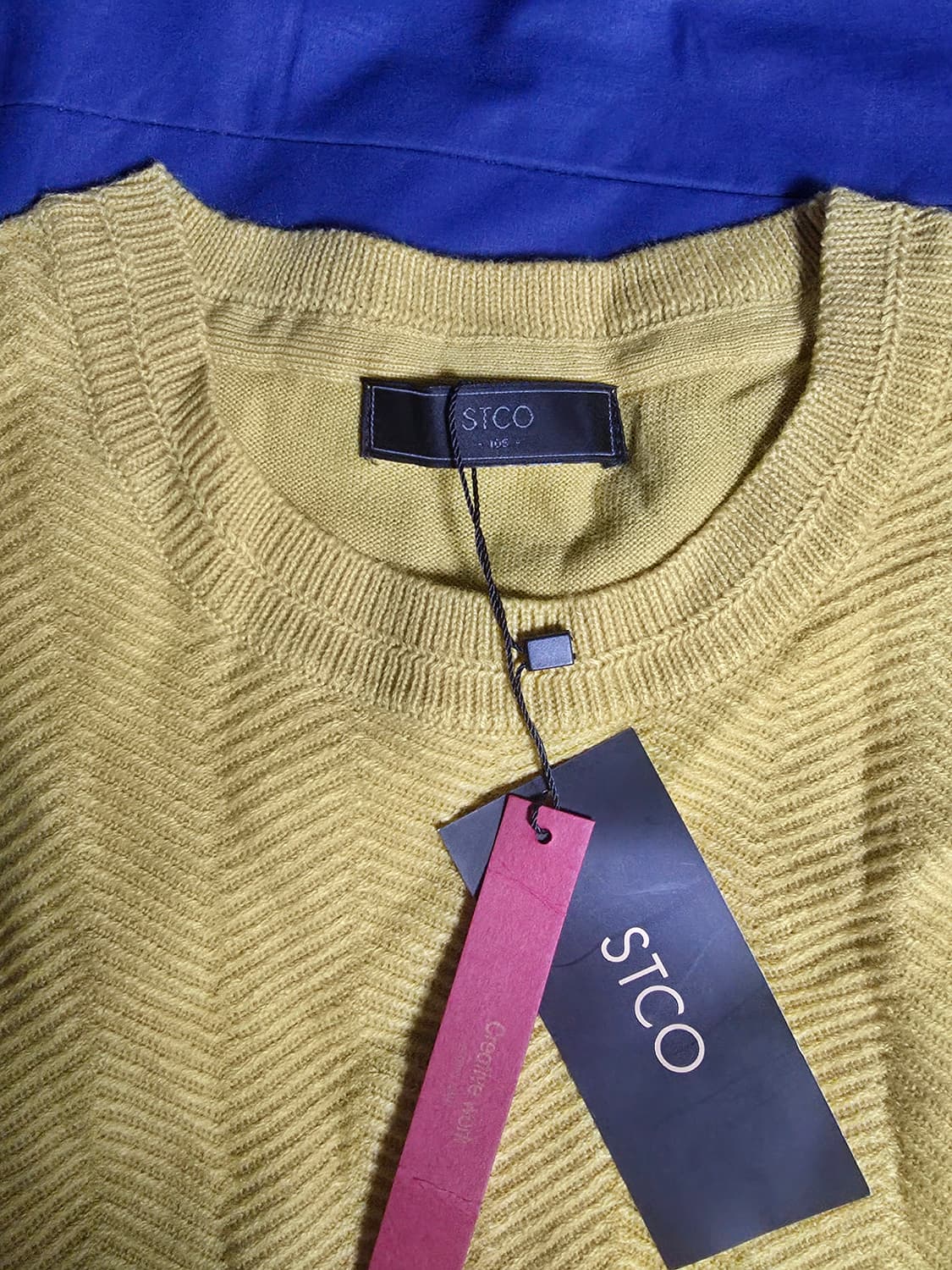 stco 멜란지 니트 105 옐로우 베이지 상품이미지3