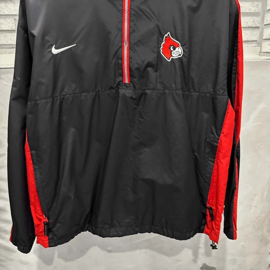 나이키 올드스쿨 후드 바람막이 버드 패치 투포켓 밑단 스트링 디테일 블랙 상품이미지5