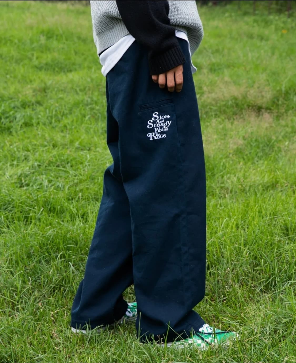 엑스톤즈 밴딩코튼팬츠(닥크네이비)M 상품이미지1