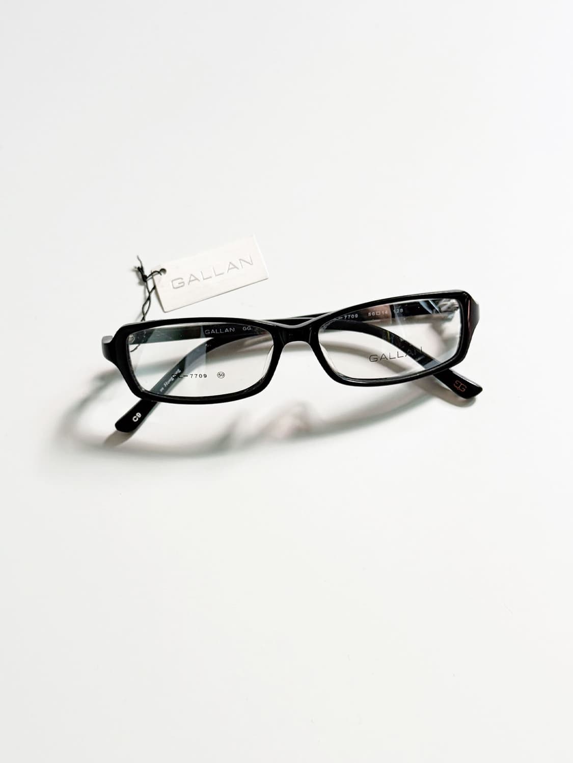 GALLAN 블랙 스퀘어 뿔테 프레임 빈티지 안경 상품이미지1