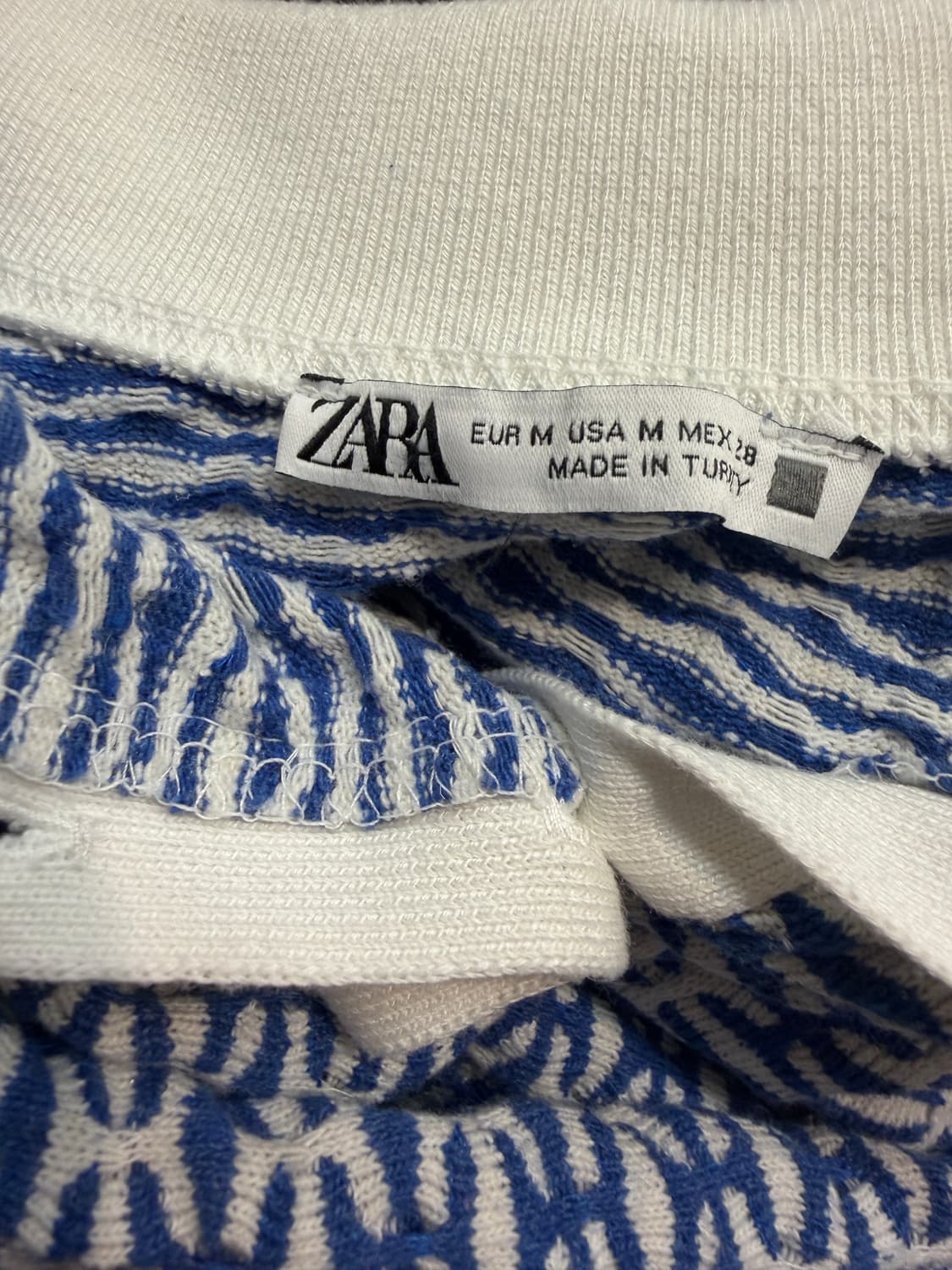 Zara 블루 패턴 니트 팬츠 셋업 상품이미지8