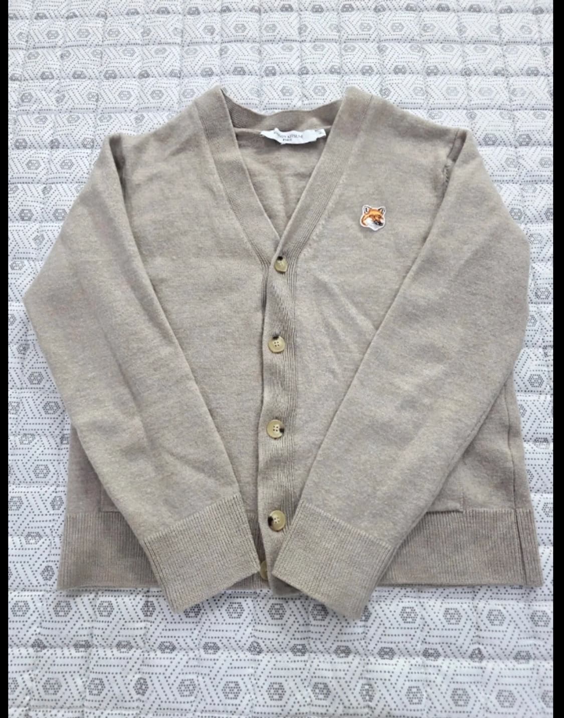 정품 메종키츠네 폭스 패치 가디건 ~55 상품이미지2