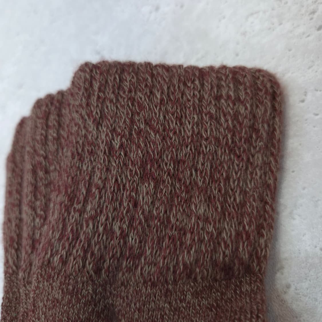 일본제 도톰 브라운 울혼방 겨울양말 2P 상품이미지4