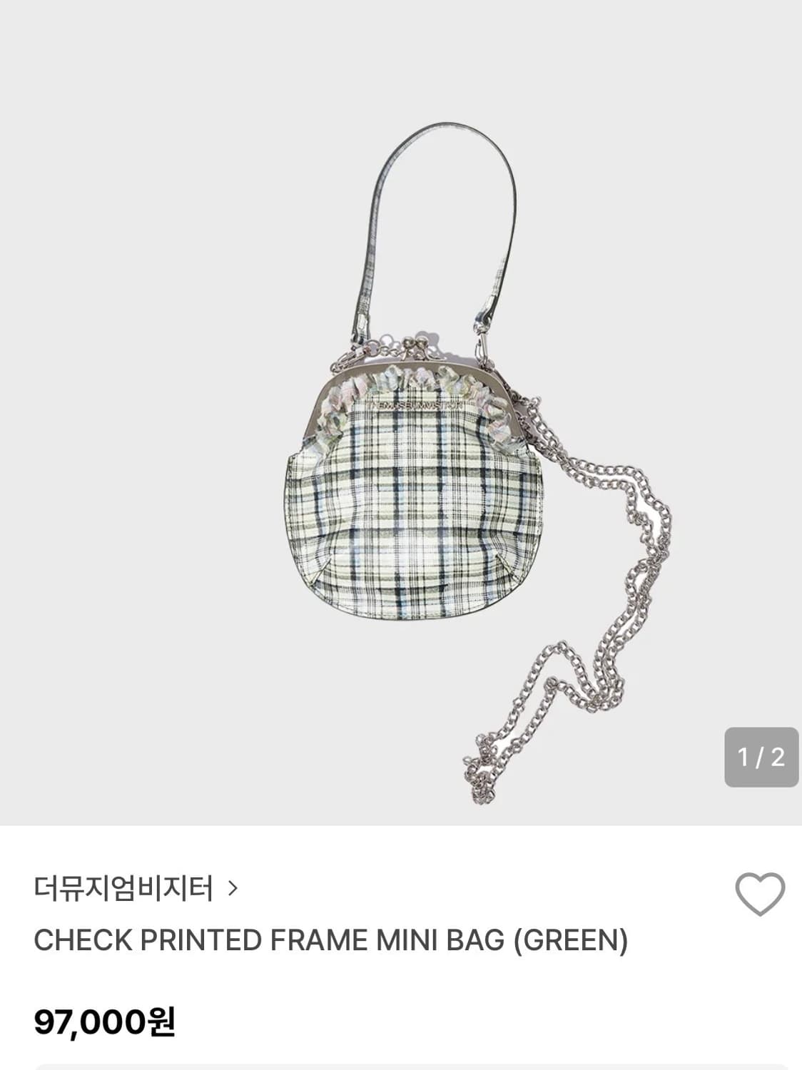 더뮤지엄비지터 CHECK PRINTED 미니백 상품이미지3
