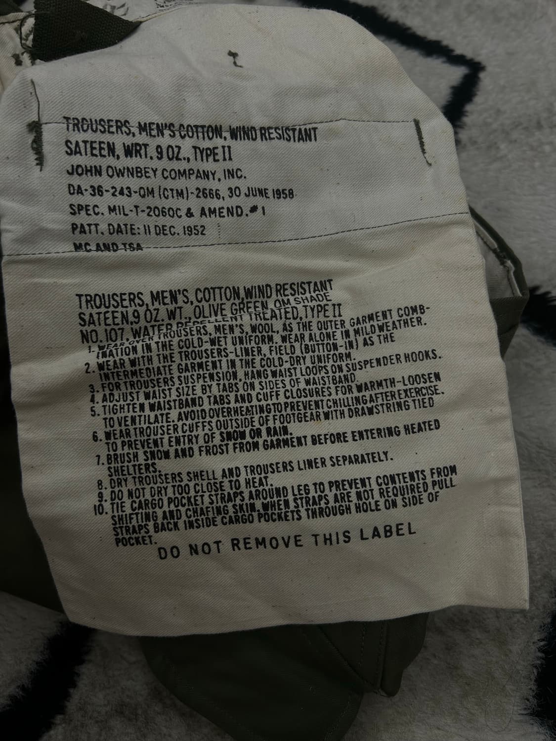 [LA]U.S Army 50s M-51 카고 필드팬츠/카키 상품이미지6