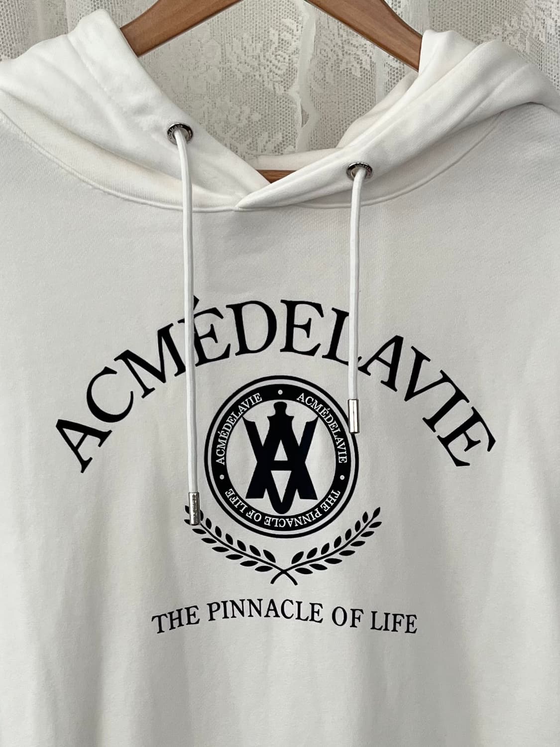 100) 아크메드라비 후드 티셔츠 아이보리 상품이미지3