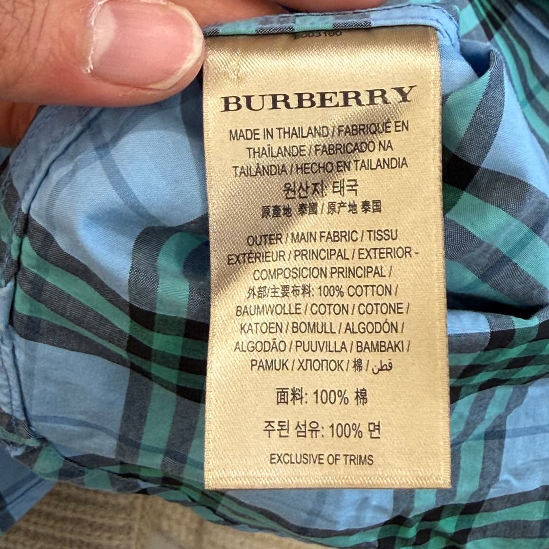 M 버버리 체크 셔츠  상품이미지5
