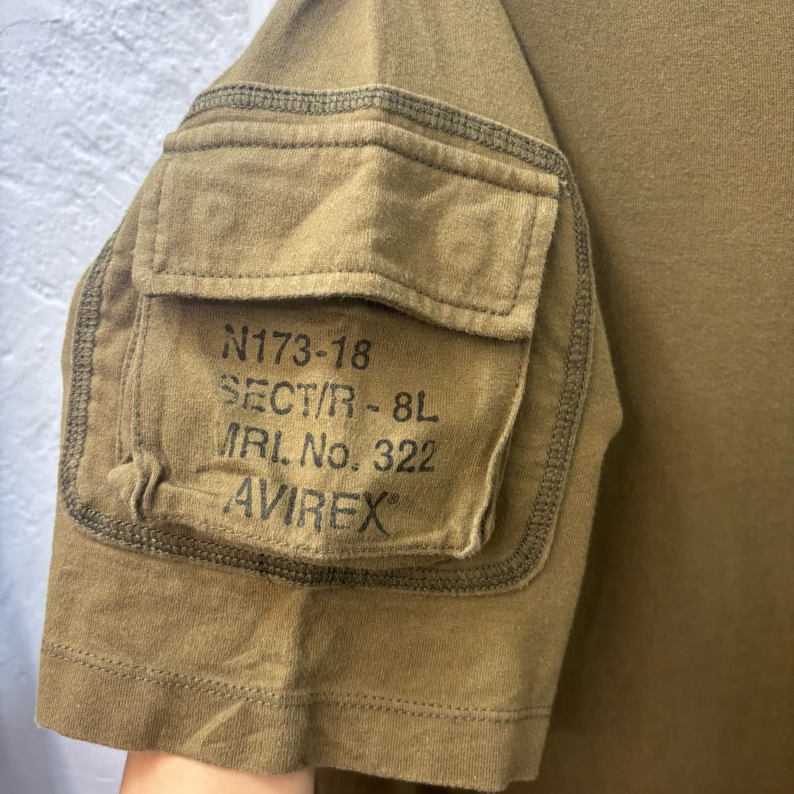 아비렉스 카키 반팔 티셔츠 2XL 상품이미지6