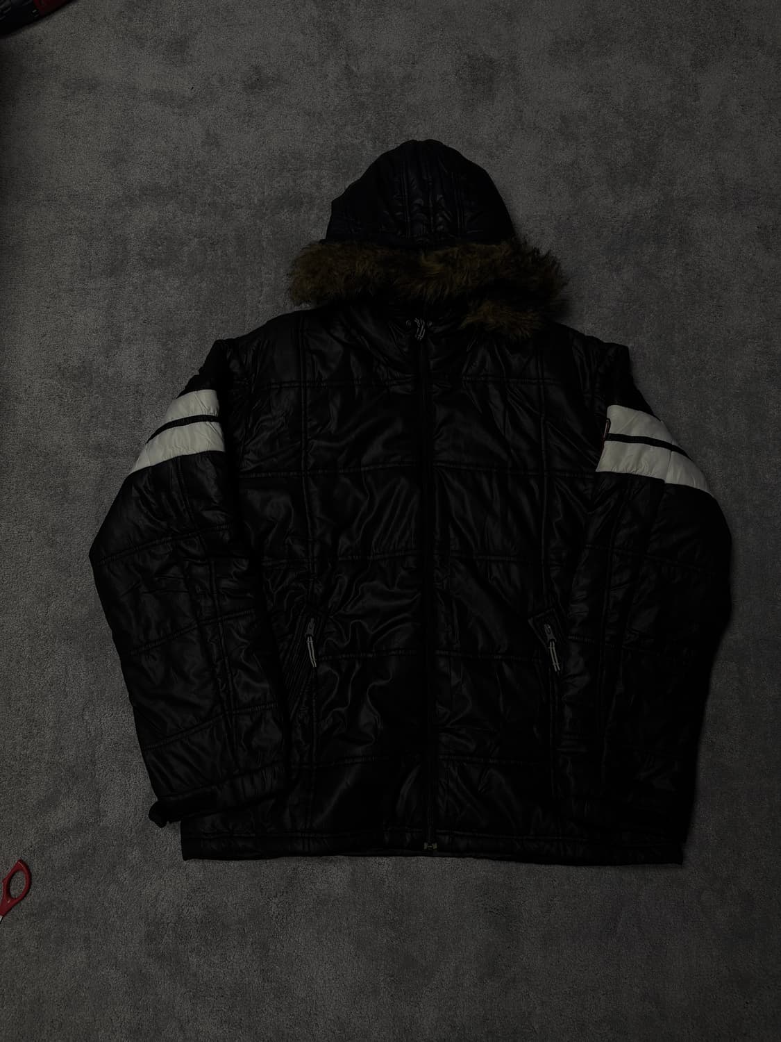 Vintage Y2K punk fur hood coat 상품이미지1