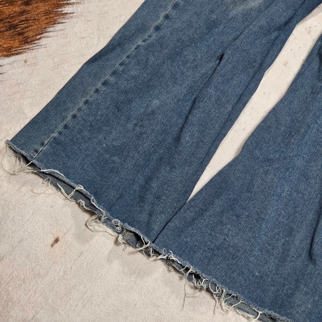 빈티지 중청 오버 와이드 데님 팬츠 상품이미지3