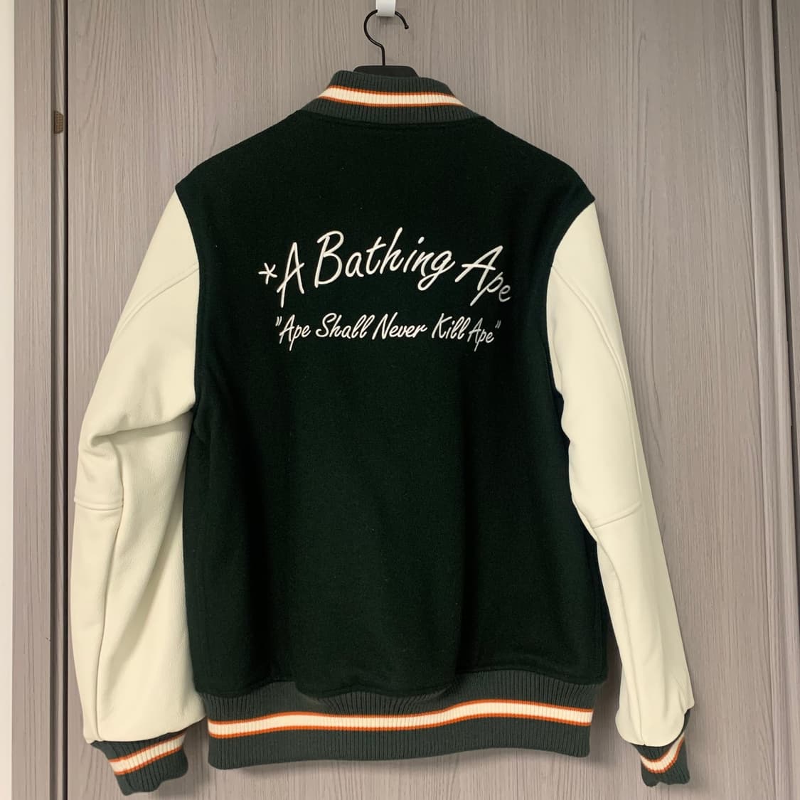 BAPE 베이프 바시티 자켓 그린 사이즈M 상품이미지2