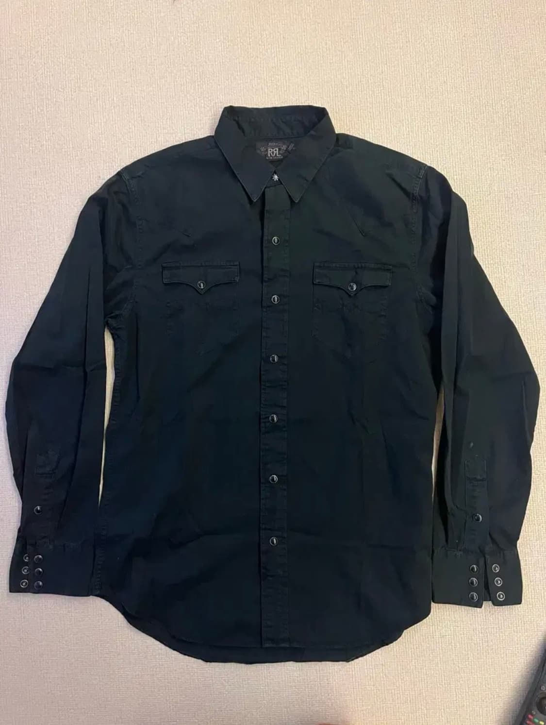 RRL COTTON BLACK WESTERN SHIRTS 상품이미지1