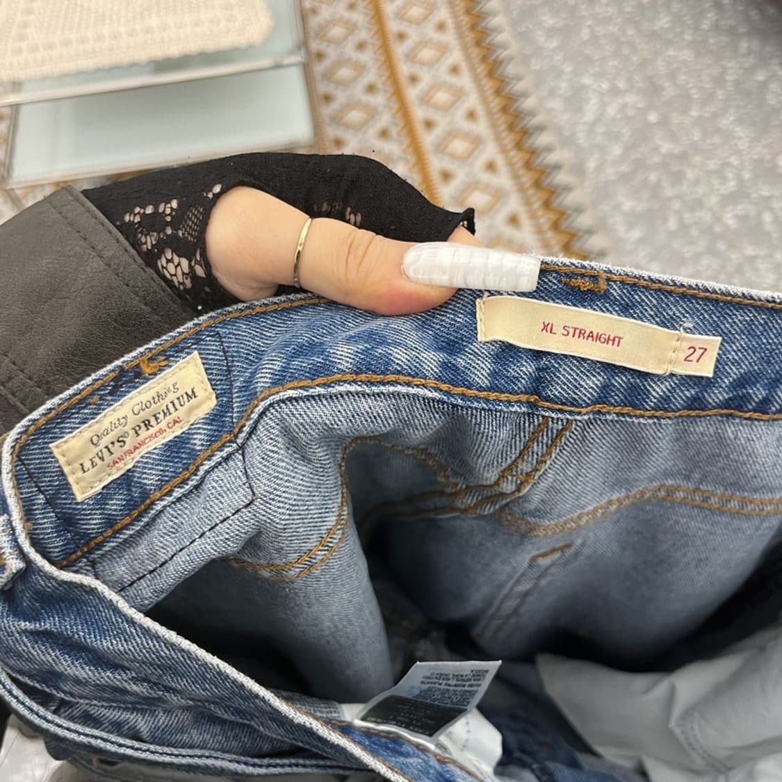 리바이스 프리미엄 레트로 빈티지 와이드 데님팬츠 27인치 C10844 상품이미지6
