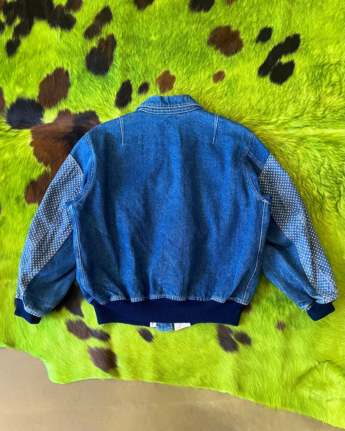 90s PINK HOUSE by KANEKO ISAO Denim Ma-1 상품이미지10