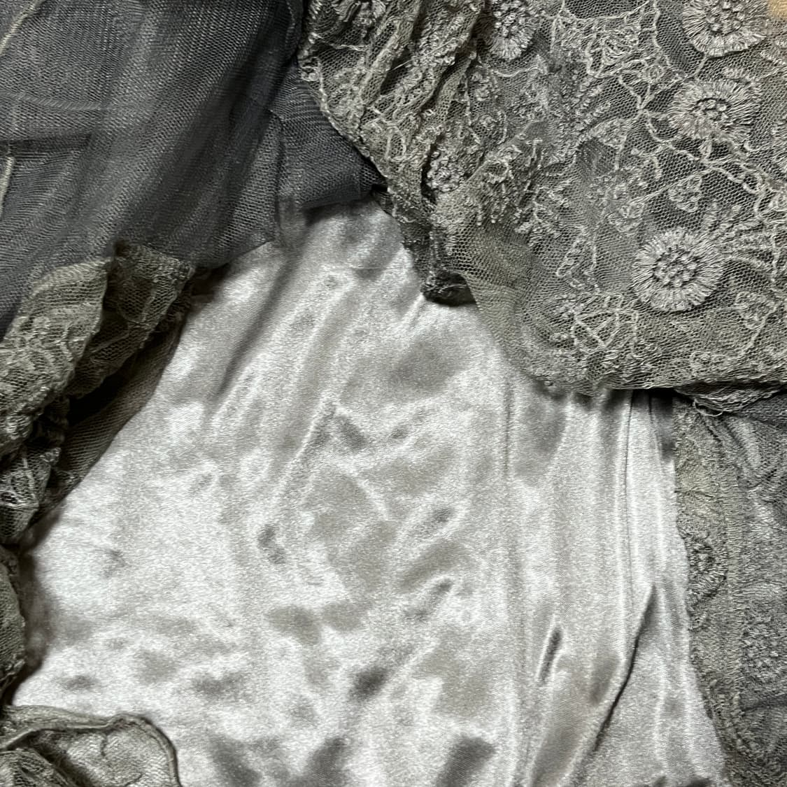 믹스 그레이 샤 스커트 상품이미지8