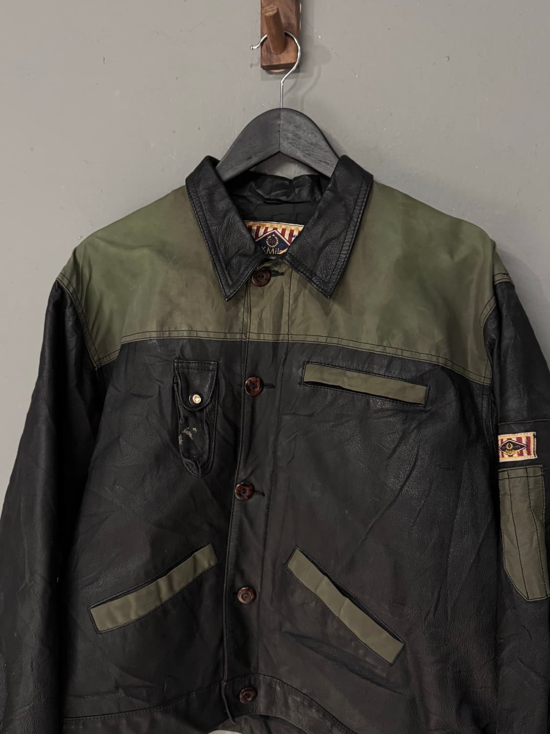 90s MxMilan 스튜디오 레더 가죽자켓 상품이미지2