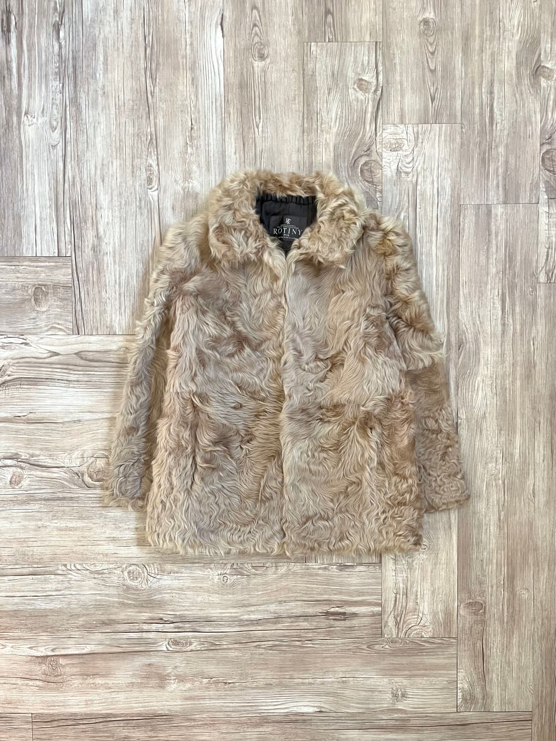 ROTINY 베이지 폭스 퍼 자켓 상품이미지1
