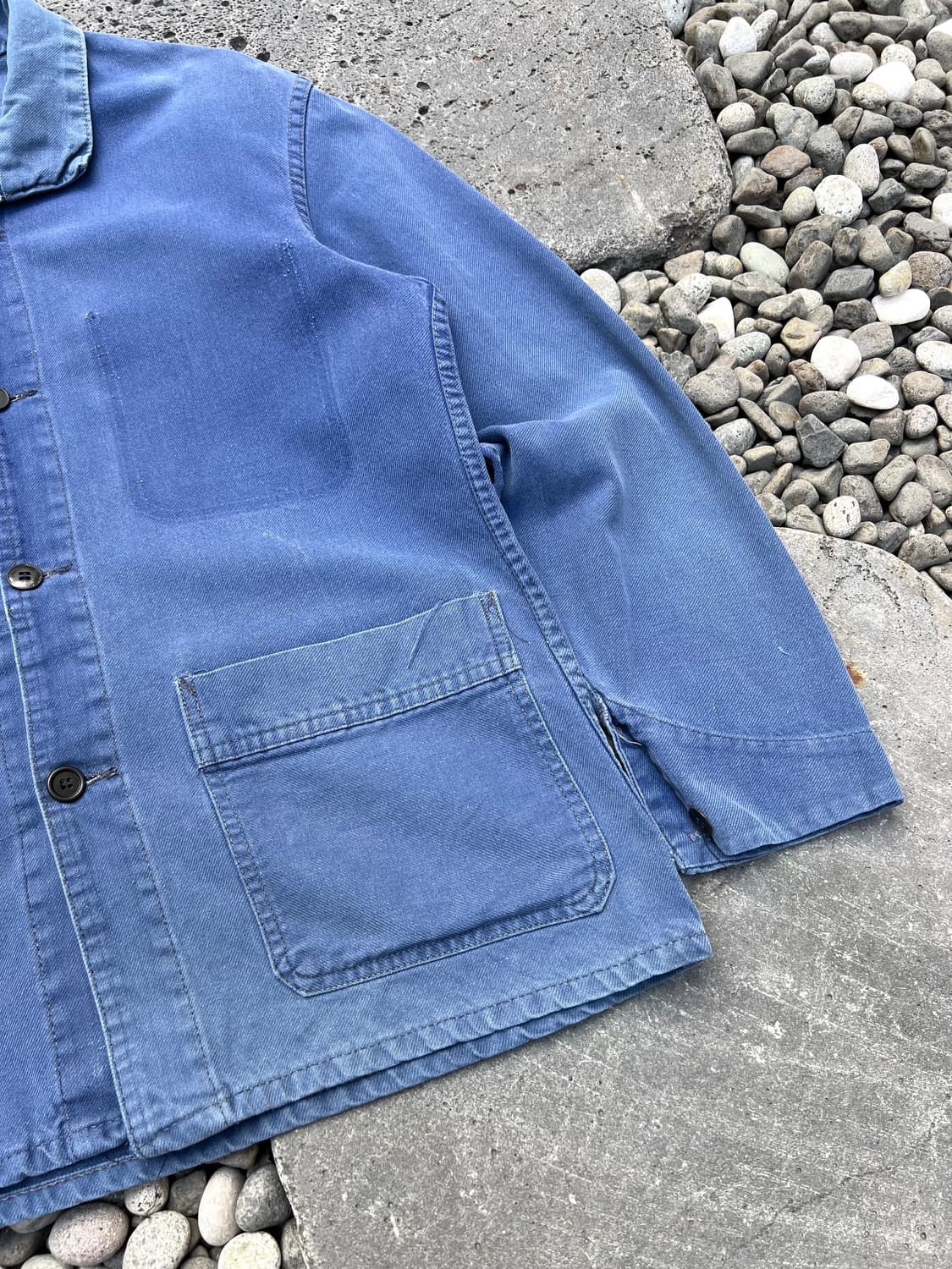 OLD FADED BLUE WASHING FRENCH 프렌치워크자켓 상품이미지6