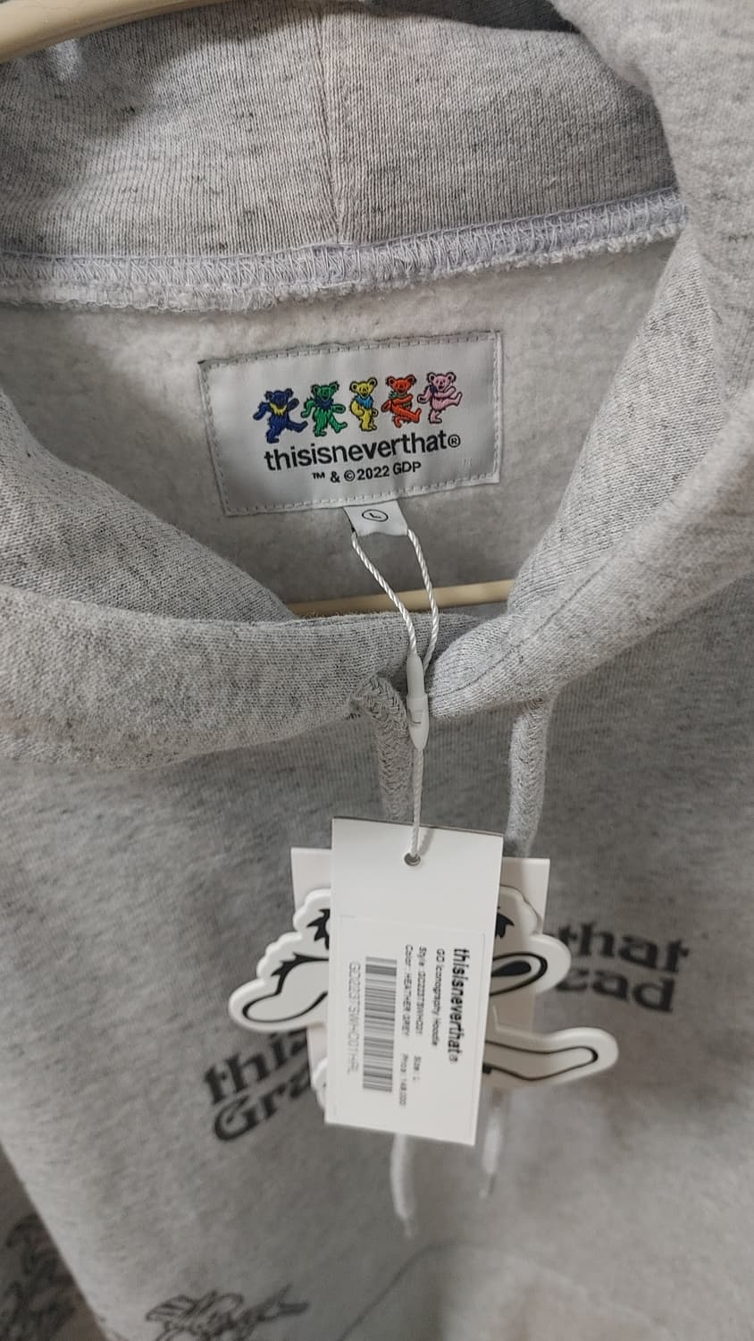 디스이즈네버댓 그레이트풀 데드 그레이 후드티 L 새상품 상품이미지4