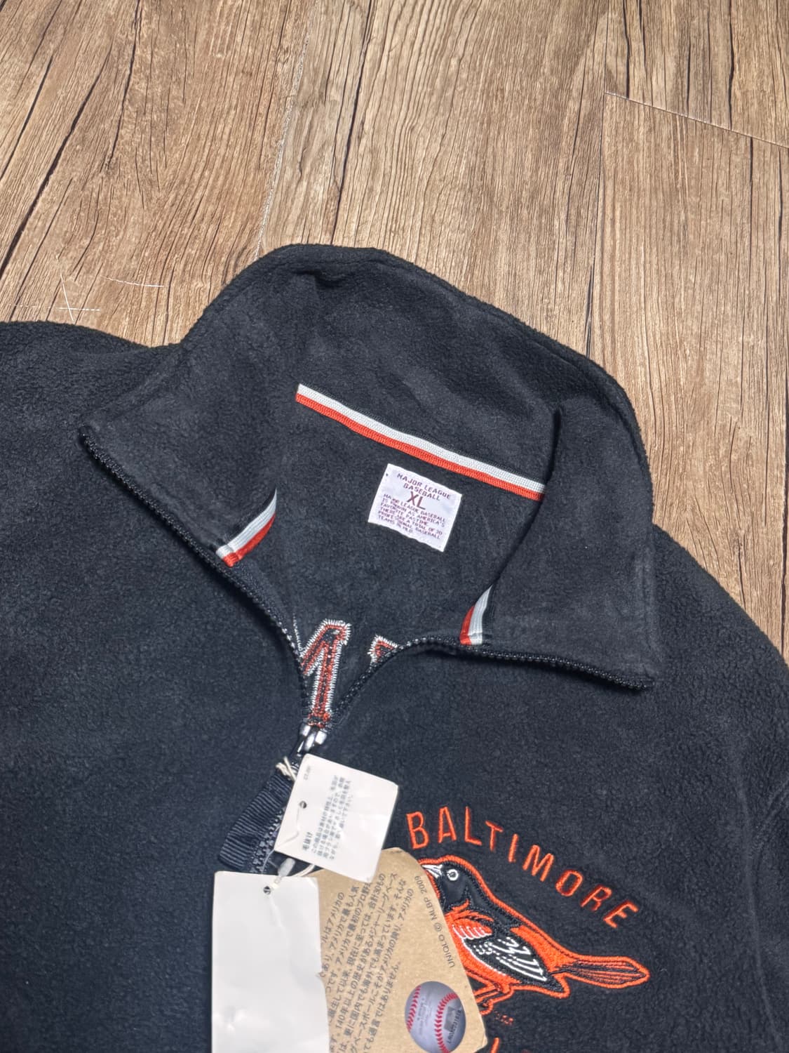 유니클로 X MLB 볼티모어 오리올스 반집업 플리스 상품이미지5