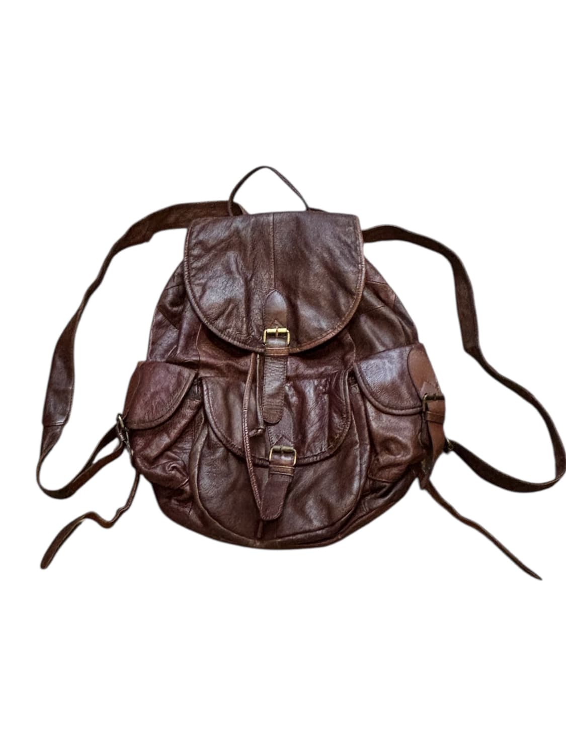 빈티지 복조리 가죽 백팩 상품이미지1