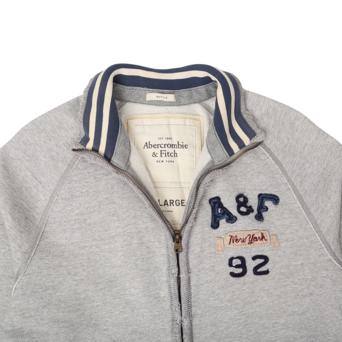 아베크롬비 그레이 헤비 스웻 집업 자켓 상품이미지2
