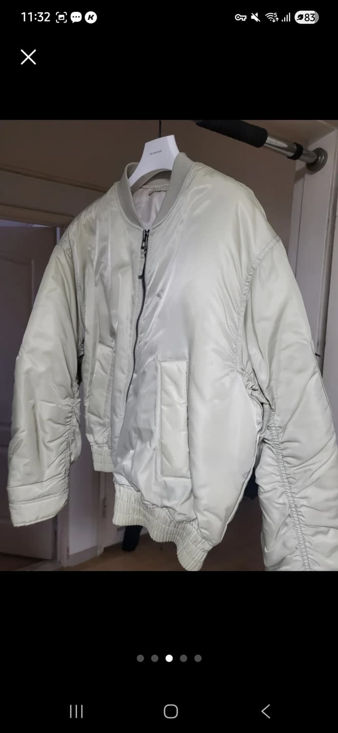 쿠어 오버핏 MA-1 크림 (M 사이즈) 상품이미지4