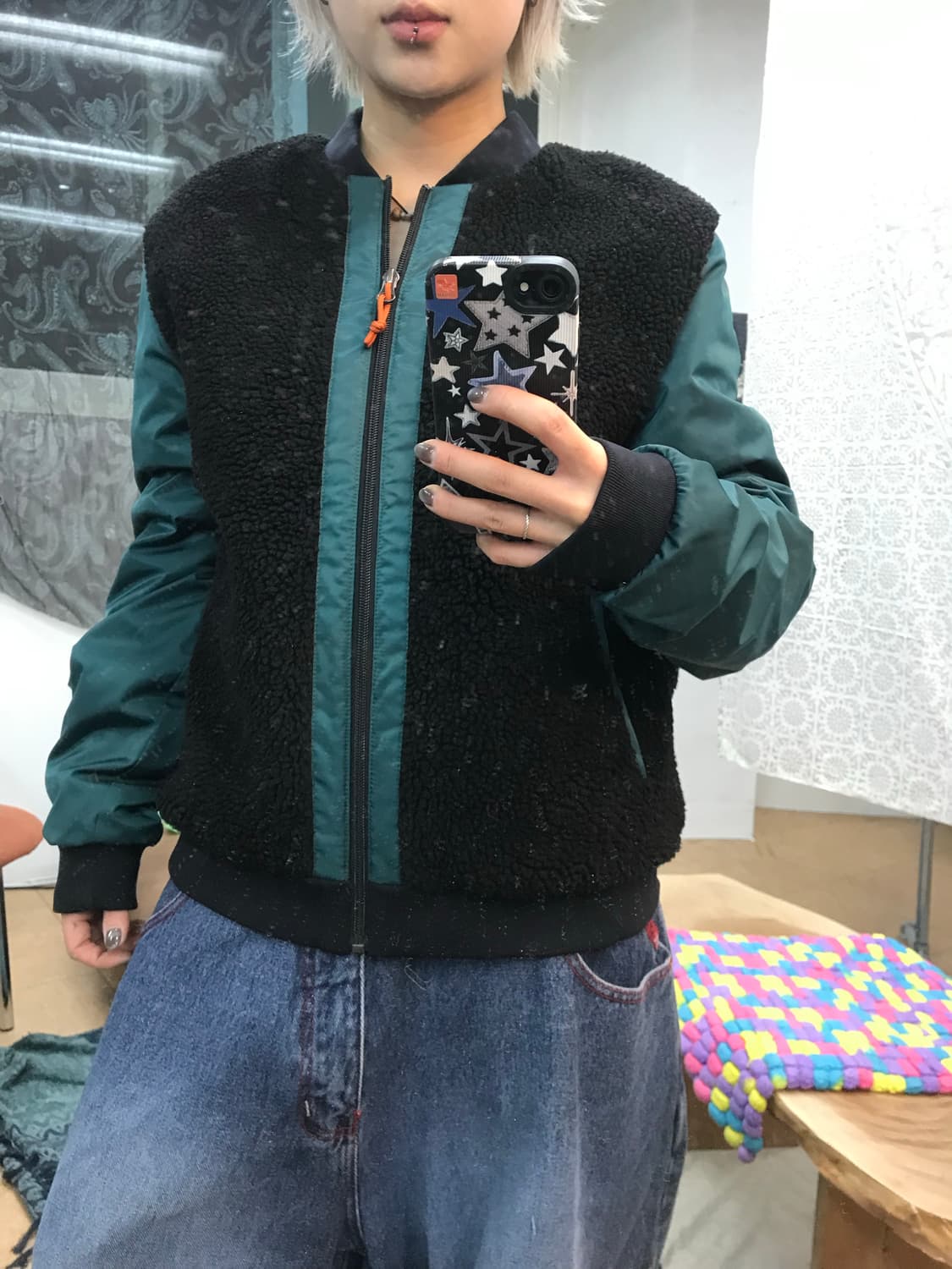 반스 스트릿 후리스 블루종 자켓  상품이미지2