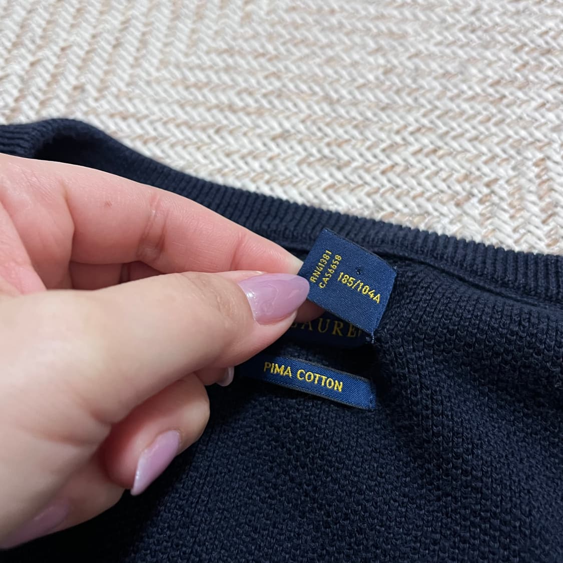 [정품] 폴로 네이비 / 블루포니 니트 조끼 [ XL ] 상품이미지5