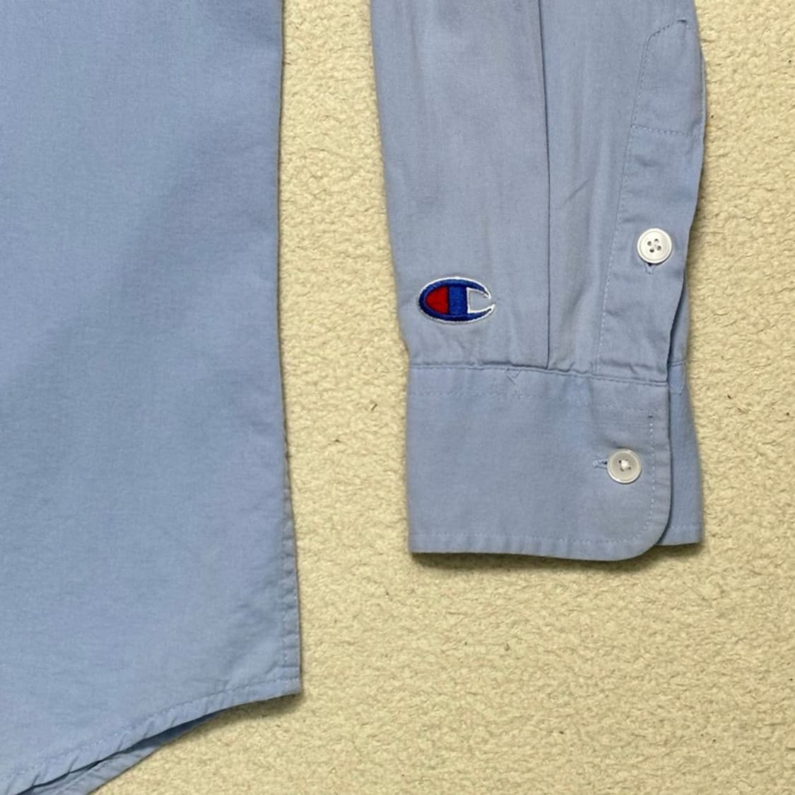 CHAMPION 빅로고 헤비웨이트 롱슬리브 셔츠 M 상품이미지3