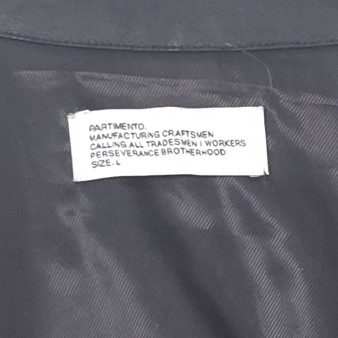 파르티멘토 스탠드카라 비건 레더 자켓 블랙 L 상품이미지6