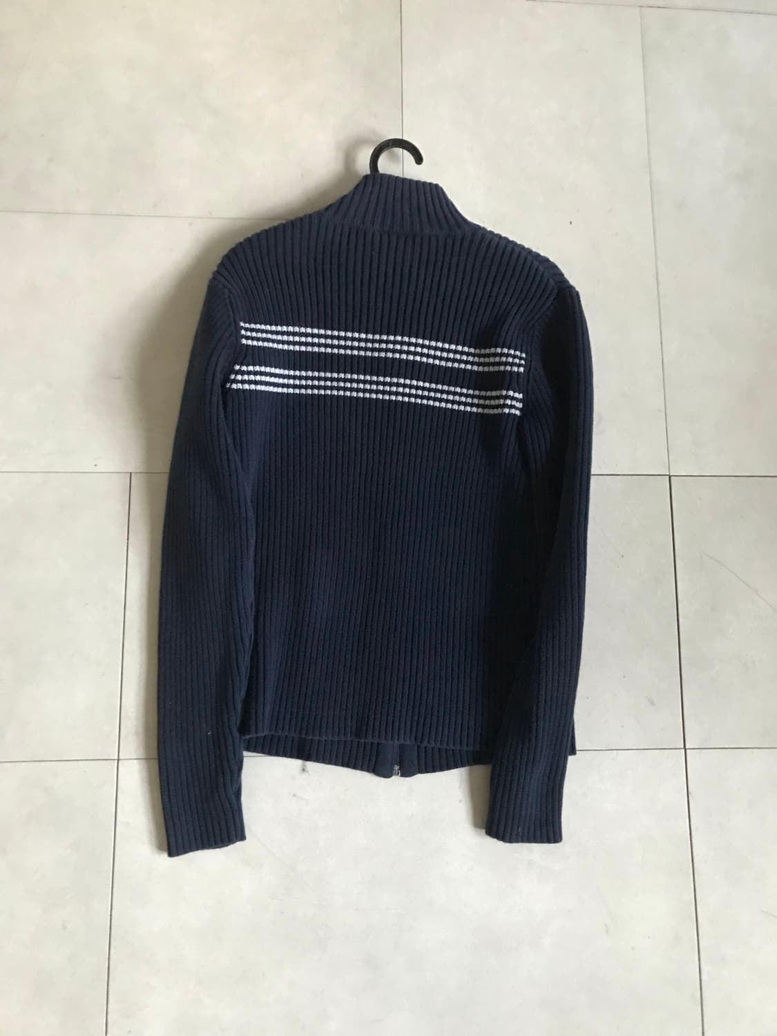 폴로 네이비 딱붙핏 니트집업 상품이미지10