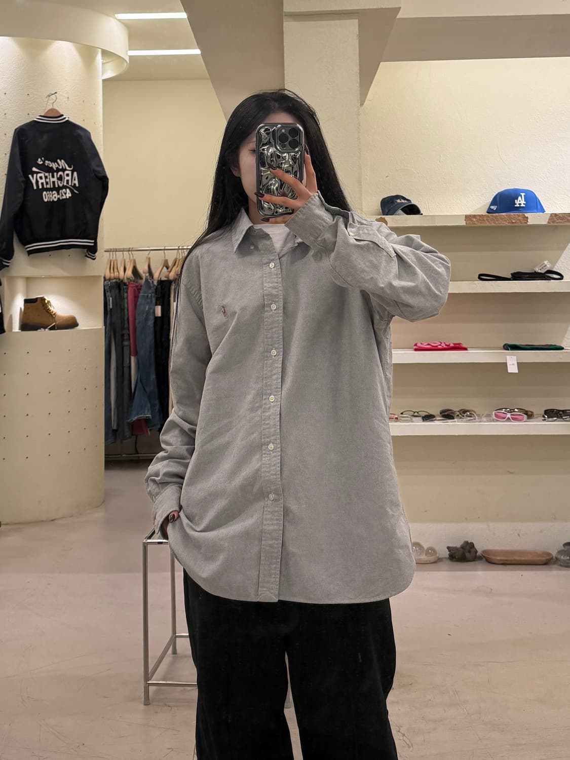 폴로랄프로렌 그레이 옥스포드 셔츠 U1269 상품이미지1