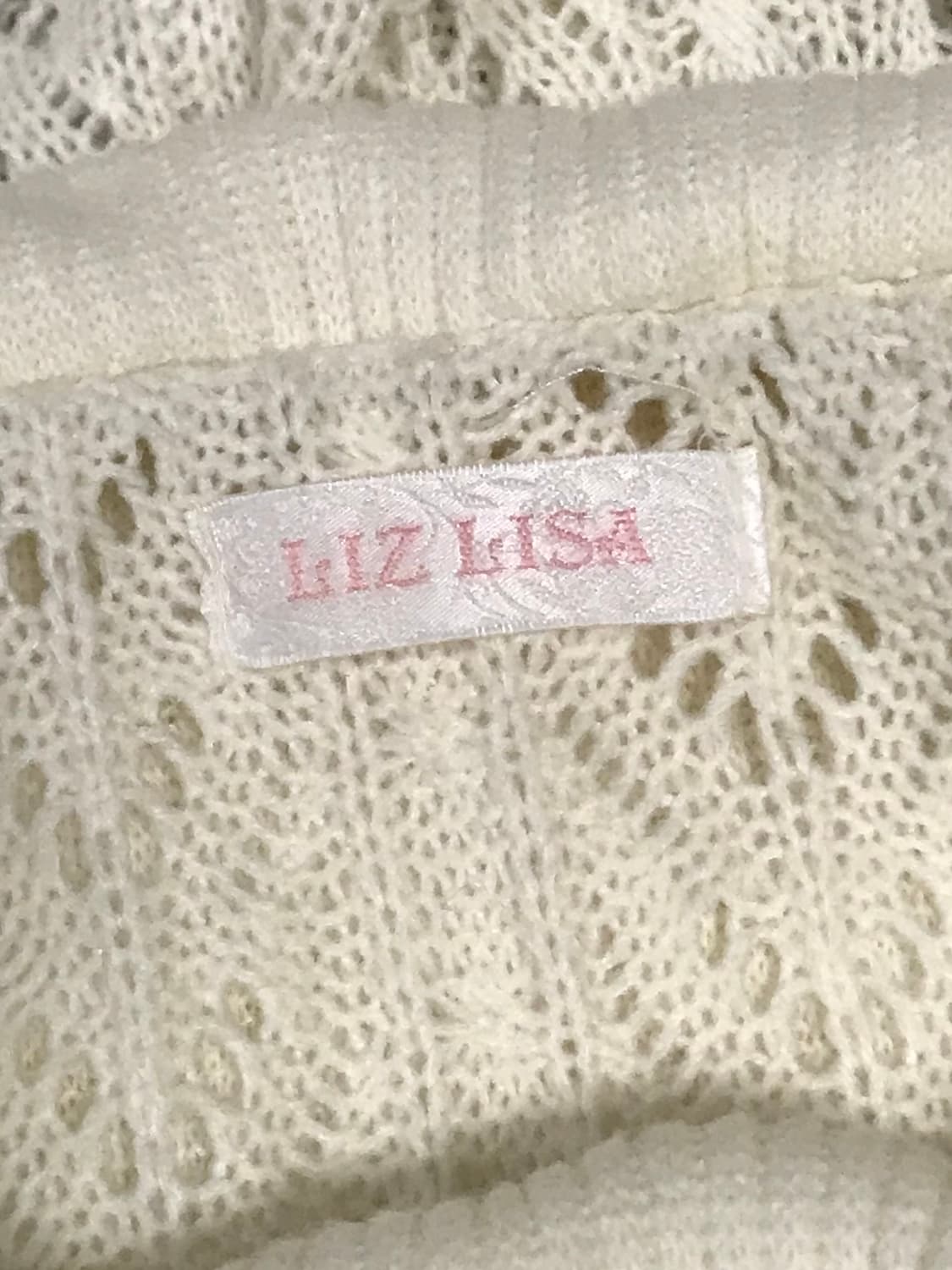 빈티지 lizlisa 리즈리사 히메갸루 새틴 리본 오프숄더 니트 탑 상품이미지7