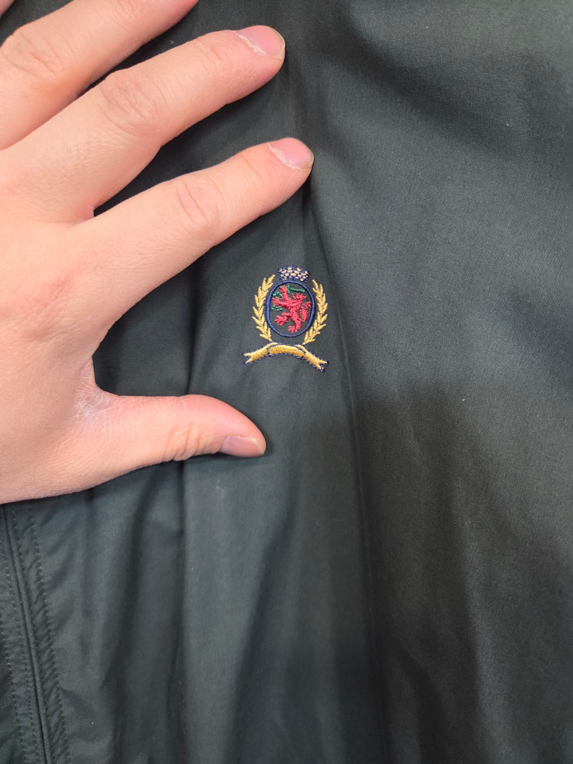 타미힐피거 90s 올드스쿨 월계수 자수로고 블루종자켓 xxl 상품이미지10