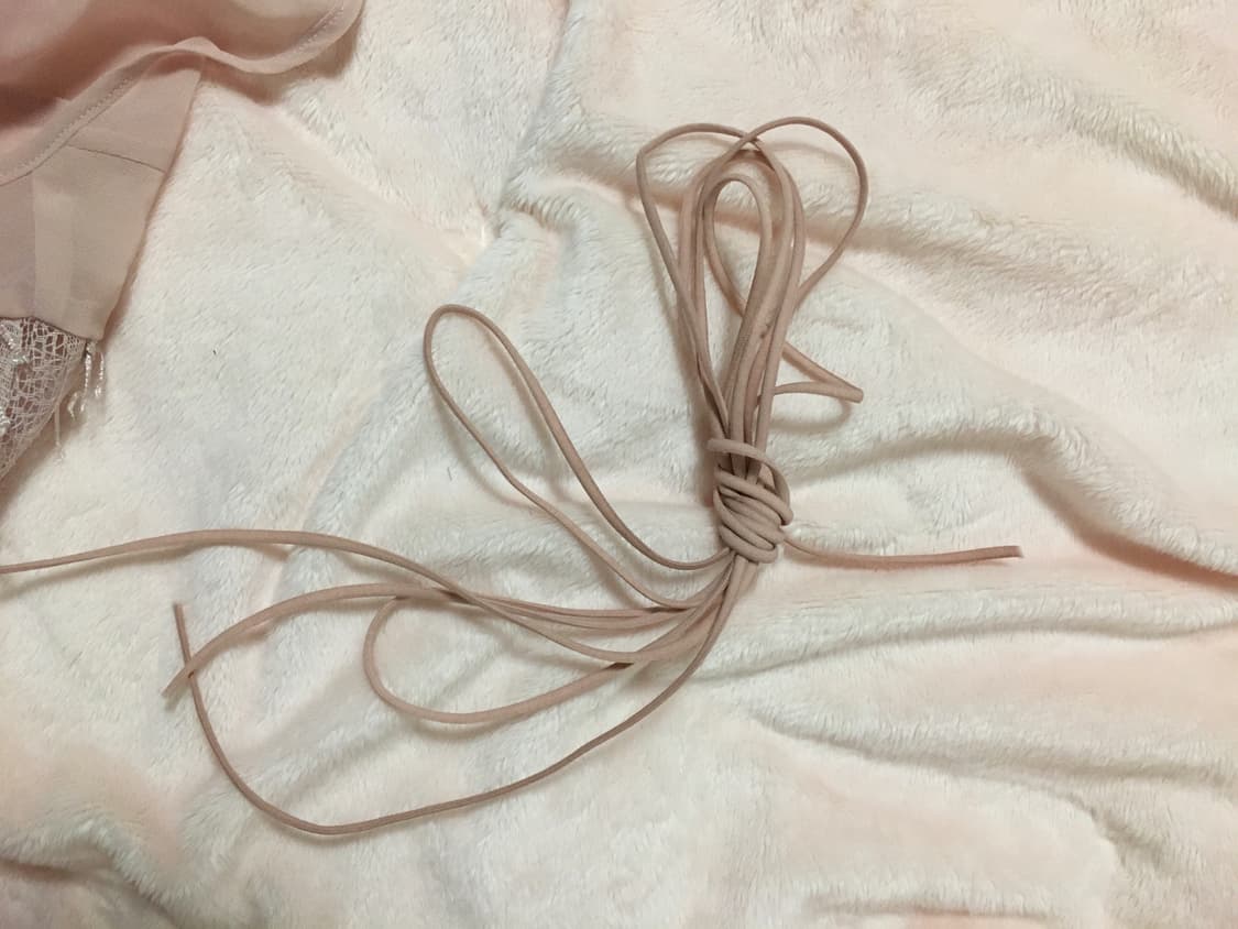 bonnae 본네 레이스업 쉬폰 블라우스 핑크 상품이미지4