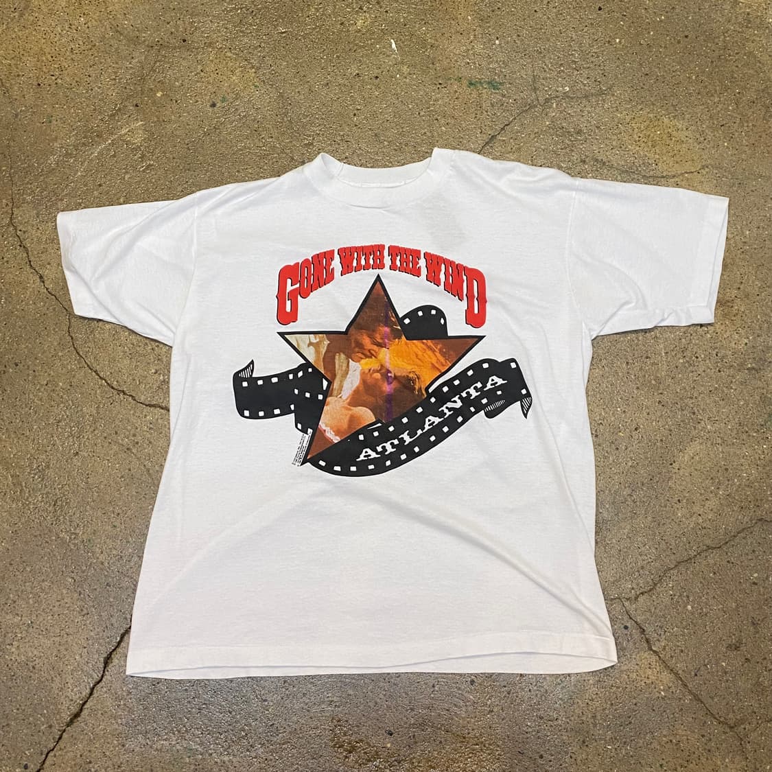 레어) 미국 빈티지 바람과 함께 사라지다 시네마 티 굿즈 반팔티 상품이미지1