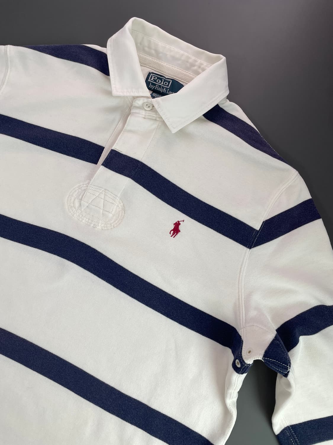 [M] 폴로 랄프로렌 코튼 스트라이프 럭비 티셔츠 상품이미지3