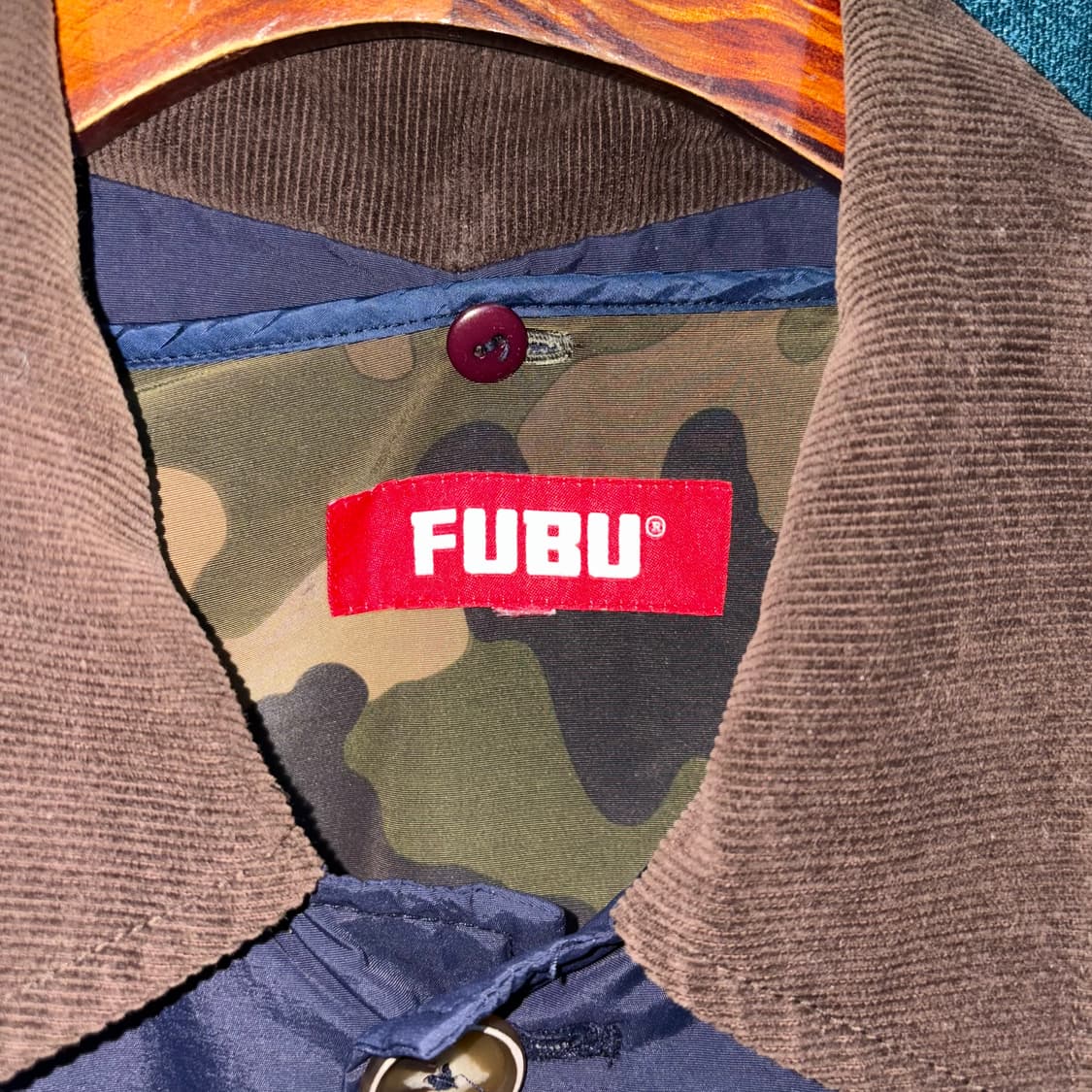 (M) FUBU 코듀로이 카라 리버시블 네이비 야상 자켓 상품이미지7