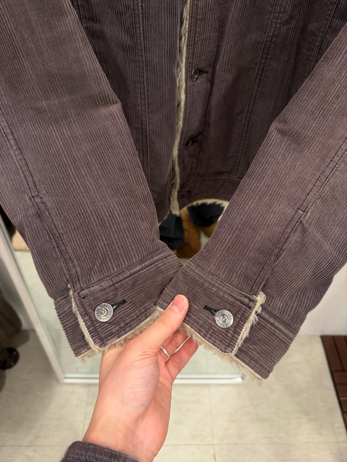 00s Levis 리바이스 쉐르파 코듀로이 웨스턴 트러커 자켓 상품이미지4