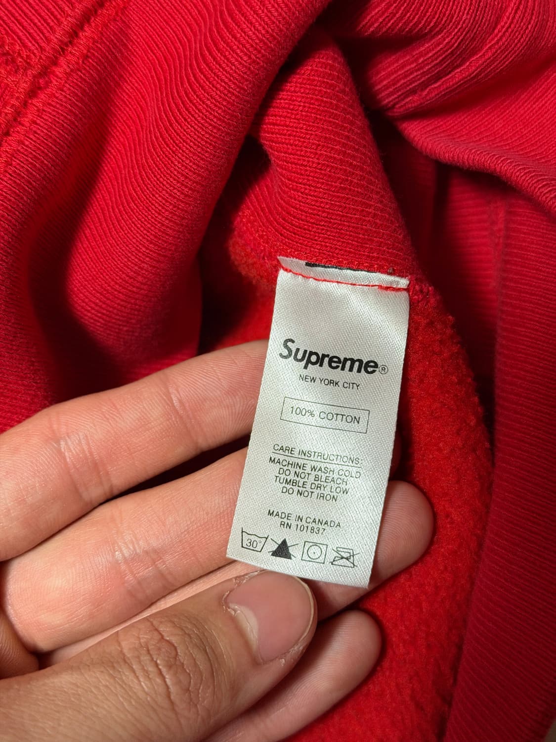 슈프림 박스로고 후드티 레드 레드 상품이미지6