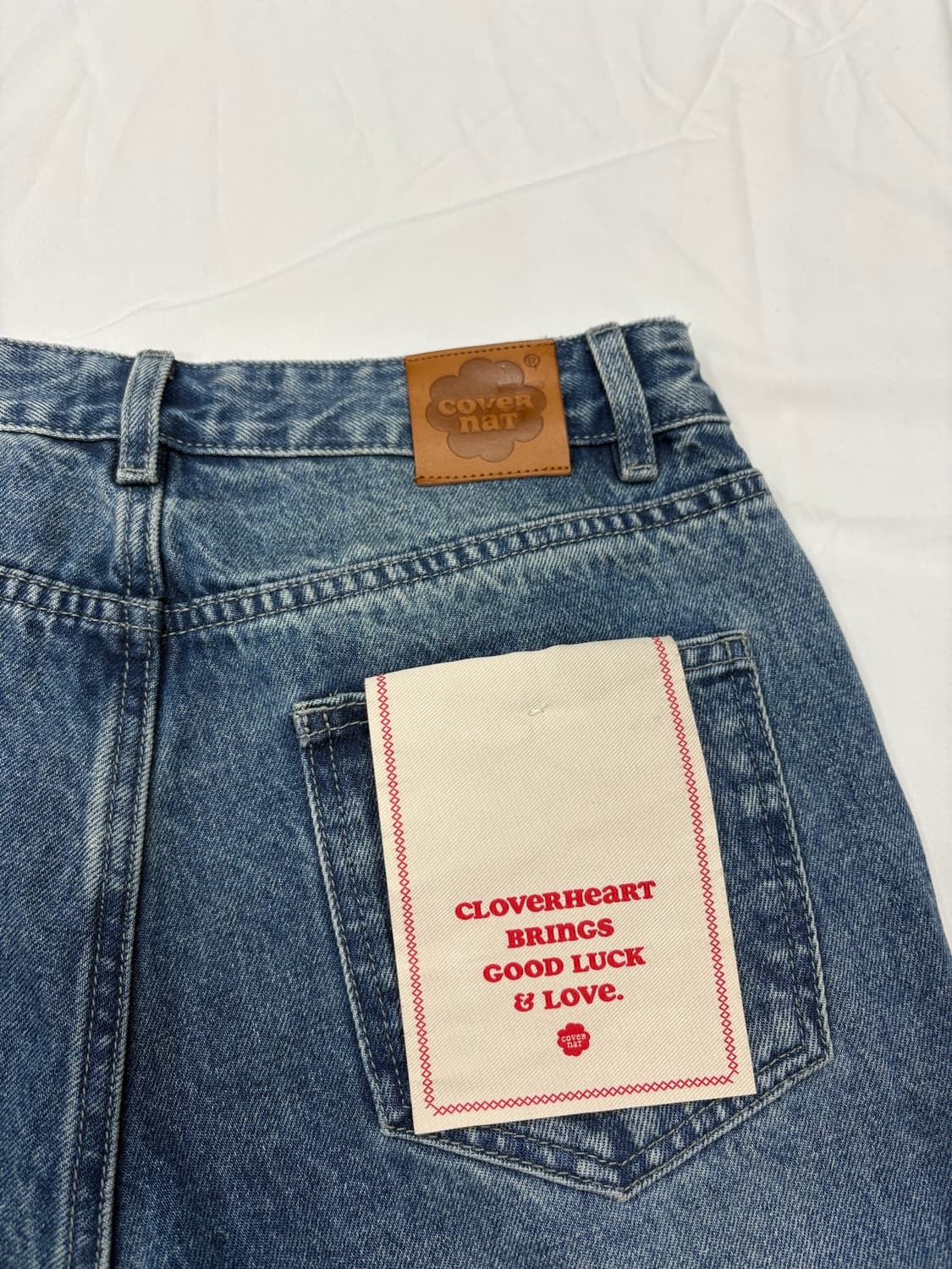 커버낫 클로버하트 스트레이트 데님 팬츠 상품이미지7